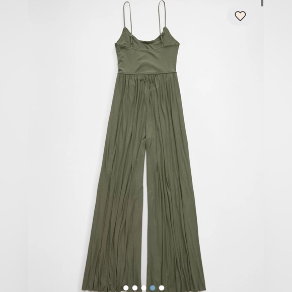 American Eagle Corset Wide Leg Jumpsuit Tan  Size Large - Picture 6 of 7